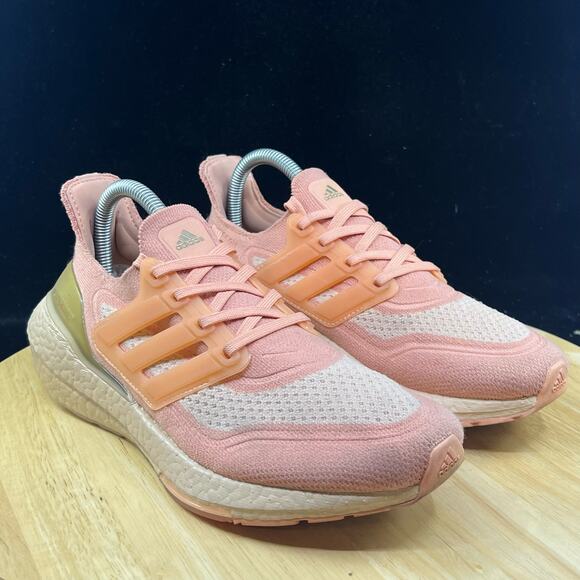 Adidas Ultraboost 21 Womens Ambient Blush Pink Athletic Running Shoe FY3953 Sz 7 - Picture 4 of 10